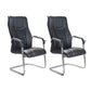 Modern Executive Computer Chair with Wheels Swivel Office Chair with Padded Arms Textured Black 2 Piece Set Casters Not Included Clearhalo 'furn' 'furn_office_chair' 'Furniture' 'furniture_office_chair' 'Office Chairs' 'Office Furniture' 'office_chair' 5035884
