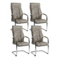Modern Executive Computer Chair with Wheels Swivel Office Chair with Padded Arms Khaki 4 Piece Set Casters Not Included Clearhalo 'furn' 'furn_office_chair' 'Furniture' 'furniture_office_chair' 'Office Chairs' 'Office Furniture' 'office_chair' 5035887