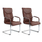 Modern Executive Computer Chair with Wheels Swivel Office Chair with Padded Arms Coffee 2 Piece Set Casters Not Included Clearhalo 'furn' 'furn_office_chair' 'Furniture' 'furniture_office_chair' 'Office Chairs' 'Office Furniture' 'office_chair' 5035890