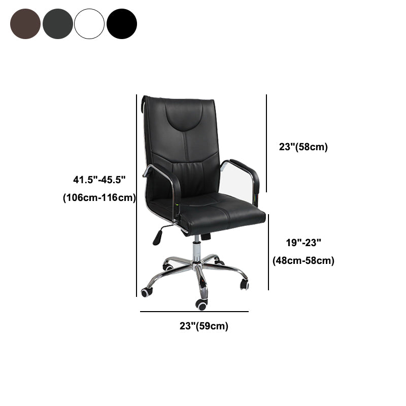 Modern Executive Computer Chair with Wheels Swivel Office Chair with Padded Arms Clearhalo 'furn' 'furn_office_chair' 'Furniture' 'furniture_office_chair' 'Office Chairs' 'Office Furniture' 'office_chair' 5035900