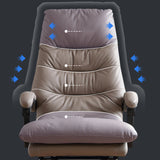 High Back Office Chair Leather Sponge Seat Fixed Armrest with Office Chair Clearhalo 'furn' 'furn_office_chair' 'Furniture' 'furniture_office_chair' 'Office Chairs' 'Office Furniture' 'office_chair' 5035922