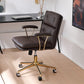 Mid-back Office Chair Leather Seat with Fixed Armrest and Tufted Office Chair Clearhalo 'Furniture' 'furniture_office_chair' 'Office Chairs' 'Office Furniture' 'office_chair' 5035934