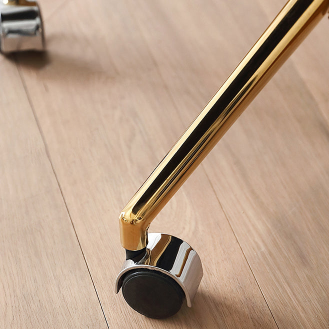 Mid-back Office Chair Leather Seat with Fixed Armrest and Tufted Office Chair Clearhalo 'Furniture' 'furniture_office_chair' 'Office Chairs' 'Office Furniture' 'office_chair' 5035940