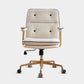Mid-back Office Chair Leather Seat with Fixed Armrest and Tufted Office Chair Clearhalo 'Furniture' 'furniture_office_chair' 'Office Chairs' 'Office Furniture' 'office_chair' 5035943