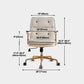 Mid-back Office Chair Leather Seat with Fixed Armrest and Tufted Office Chair Clearhalo 'Furniture' 'furniture_office_chair' 'Office Chairs' 'Office Furniture' 'office_chair' 5035949