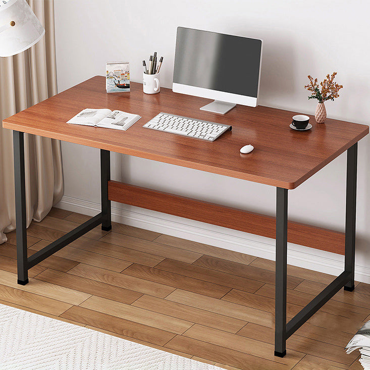 Industrial Style Home Office Desk Wooden Rectangular Writing Desk 31"L x 15"W x 29"H Brown Shelf Not Included Clearhalo 'furn' 'furn_office_desk' 'Furniture' 'furniture_office_desk' 'Office Desks' 'Office Furniture' 'office_desk' 5036609