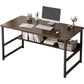 Industrial Style Home Office Desk Wooden Rectangular Writing Desk Walnut 1 Clearhalo 'furn' 'furn_office_desk' 'Furniture' 'furniture_office_desk' 'Office Desks' 'Office Furniture' 'office_desk' 5036612