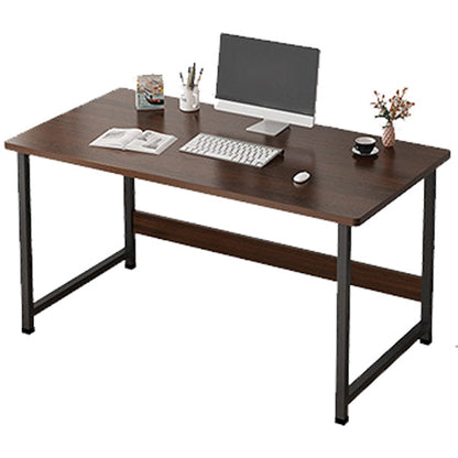 Industrial Style Home Office Desk Wooden Rectangular Writing Desk Walnut Shelf Not Included Clearhalo 'furn' 'furn_office_desk' 'Furniture' 'furniture_office_desk' 'Office Desks' 'Office Furniture' 'office_desk' 5036617