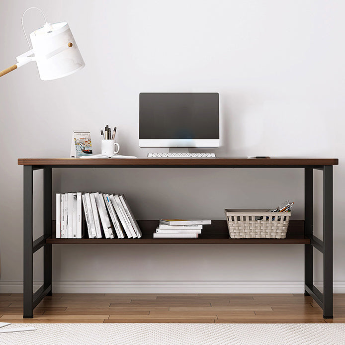 Industrial Style Home Office Desk Wooden Rectangular Writing Desk Clearhalo 'furn' 'furn_office_desk' 'Furniture' 'furniture_office_desk' 'Office Desks' 'Office Furniture' 'office_desk' 5036619