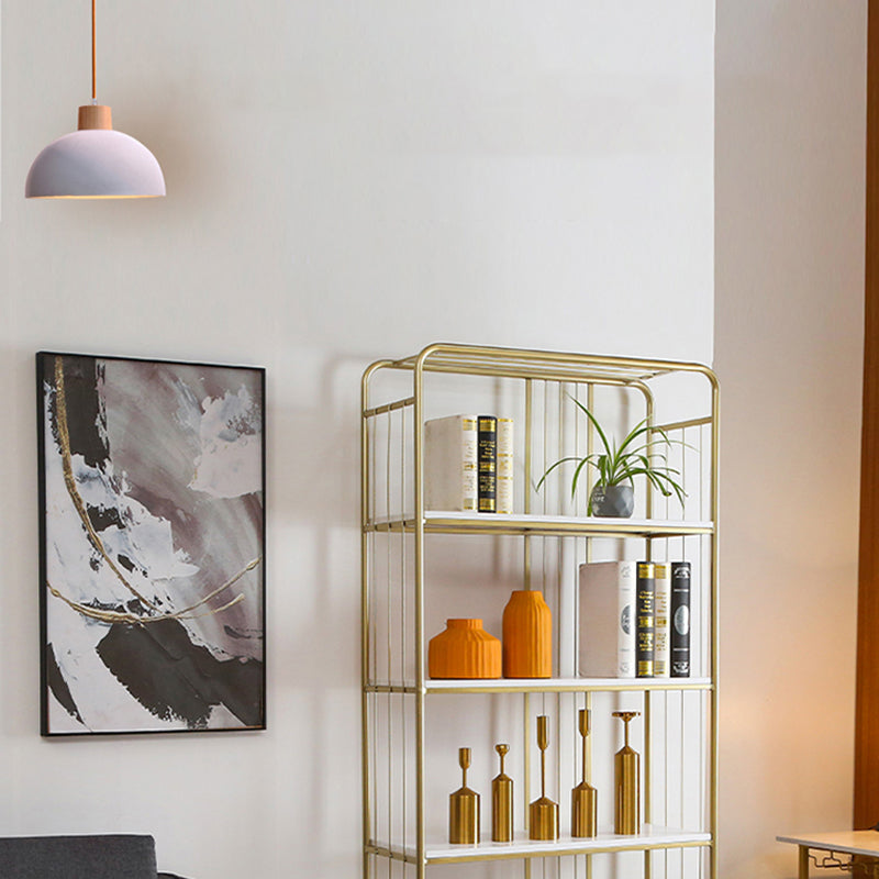 Scandinavian Iron Etagere Bookshelf Open Vertical Bookshelf for Bedroom Clearhalo 'Bookcases' 'furn' 'furn_bookcases' 'Furniture' 'furniture_bookcases' 'Office Furniture' 5036632