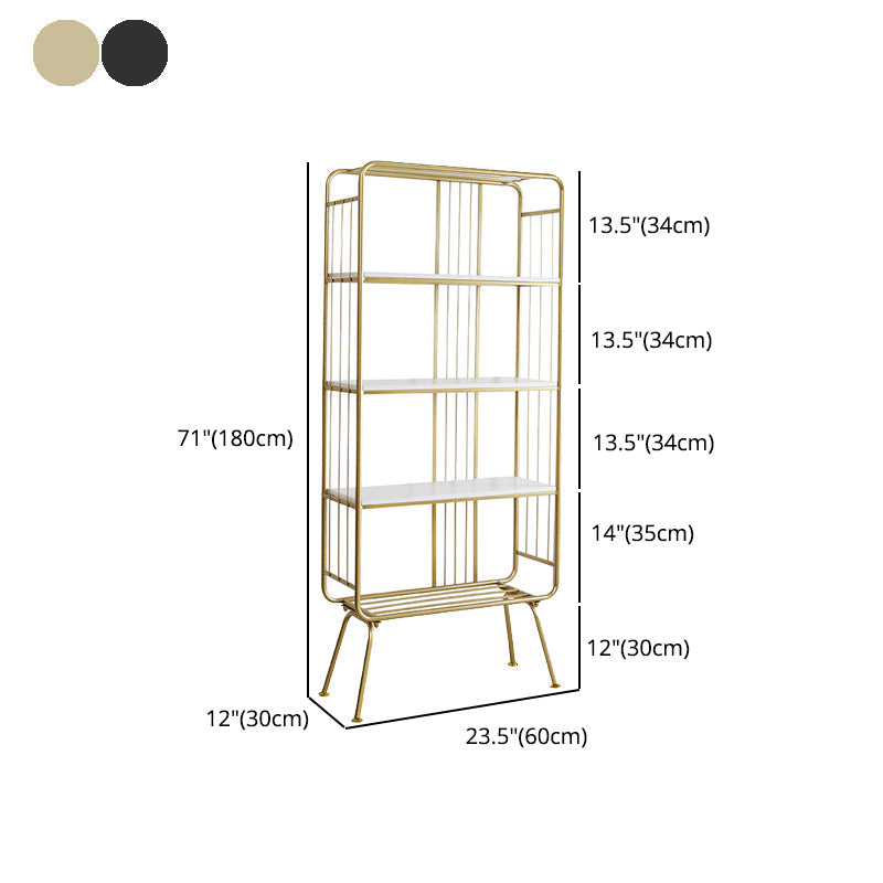 Scandinavian Iron Etagere Bookshelf Open Vertical Bookshelf for Bedroom Clearhalo 'Bookcases' 'furn' 'furn_bookcases' 'Furniture' 'furniture_bookcases' 'Office Furniture' 5036642