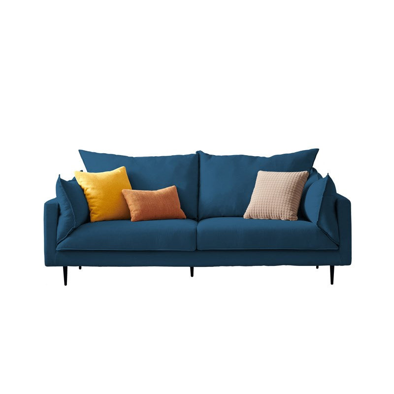 Linen 33"W Sofa Pillow Top Arm Sofa with 2 Pillows for Living Room 79"L x 33"W x 33"H Blue Clearhalo 'furn' 'furn_sofas' 'Furniture' 'furniture_sofas' 'Living Room Furniture' 'Sofa' 'sofas' 5039498