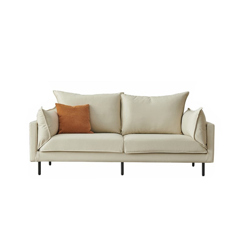 Linen 33"W Sofa Pillow Top Arm Sofa with 2 Pillows for Living Room 79"L x 33"W x 33"H Off-White Clearhalo 'furn' 'furn_sofas' 'Furniture' 'furniture_sofas' 'Living Room Furniture' 'Sofa' 'sofas' 5039501