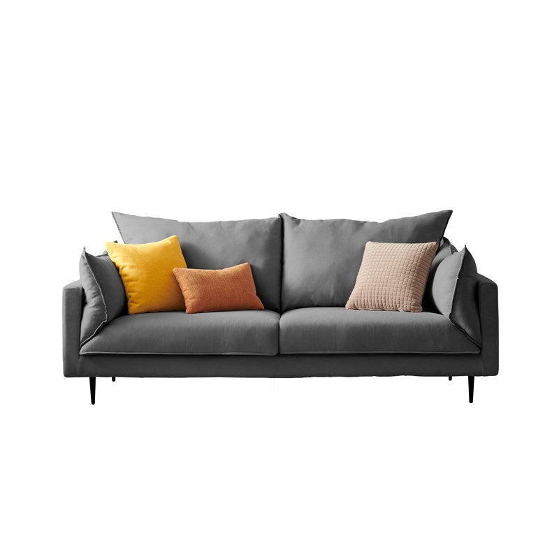 Linen 33"W Sofa Pillow Top Arm Sofa with 2 Pillows for Living Room Dark Gray Clearhalo 'furn' 'furn_sofas' 'Furniture' 'furniture_sofas' 'Living Room Furniture' 'Sofa' 'sofas' 5039510