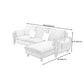 Linen Blend Removable Cushions Square Arm Sectional with Storage and Chaise Clearhalo 'furn' 'furn_sectionals' 'Furniture' 'furniture_sectionals' 'Living Room Furniture' 'Sectionals' 5039525
