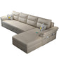 Cushion Back Storage Stain-Resistant Manual Reclining Faux Leather Sectional Sofa Set Clearhalo 'Furniture' 'furniture_sectionals' 'Living Room Furniture' 'Sectionals' 5039537