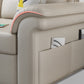 Cushion Back Storage Stain-Resistant Manual Reclining Faux Leather Sectional Sofa Set Clearhalo 'Furniture' 'furniture_sectionals' 'Living Room Furniture' 'Sectionals' 5039541