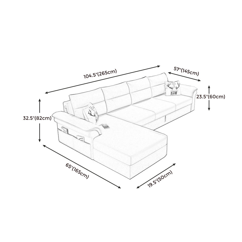 Cushion Back Storage Stain-Resistant Manual Reclining Faux Leather Sectional Sofa Set Clearhalo 'Furniture' 'furniture_sectionals' 'Living Room Furniture' 'Sectionals' 5039545