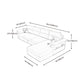 Cushion Back Storage Stain-Resistant Manual Reclining Faux Leather Sectional Sofa Set Clearhalo 'Furniture' 'furniture_sectionals' 'Living Room Furniture' 'Sectionals' 5039546
