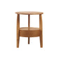 24" L x 24" W Farmhouse Side End Table Wooden Side Table with Shelve and Drawer 23.6"L x 23.6"W x 23.6"H Natural Clearhalo 'Coffee & Accent Tables' 'End & Side Tables' 'end_side_table' 'end_side_tables' 'furn' 'furn_end_side_tables' 'Furniture' 'furniture_end_side_table' 'Living Room Furniture' 5039603