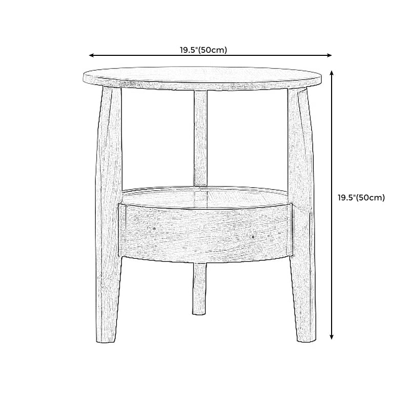 24" L x 24" W Farmhouse Side End Table Wooden Side Table with Shelve and Drawer Clearhalo 'Coffee & Accent Tables' 'End & Side Tables' 'end_side_table' 'end_side_tables' 'furn' 'furn_end_side_tables' 'Furniture' 'furniture_end_side_table' 'Living Room Furniture' 5039615