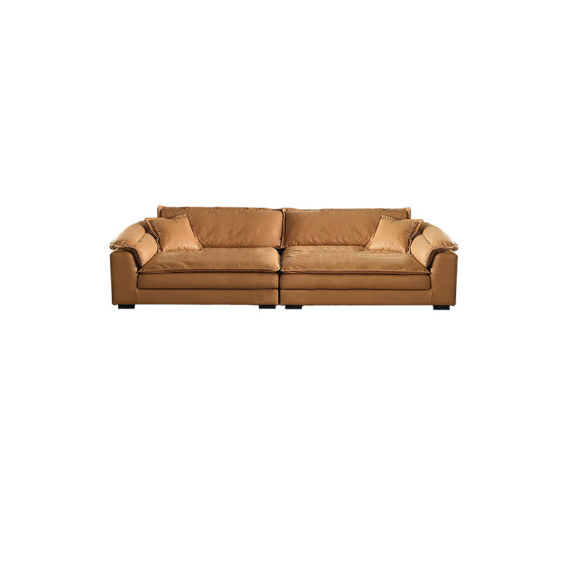 Faux Leather Modern Cushions Sofa 30.7" H Pillow Top Arm Sofa & Chaise Clearhalo 'furn' 'furn_sectionals' 'Furniture' 'furniture_sectionals' 'Living Room Furniture' 'Sectionals' 5039662