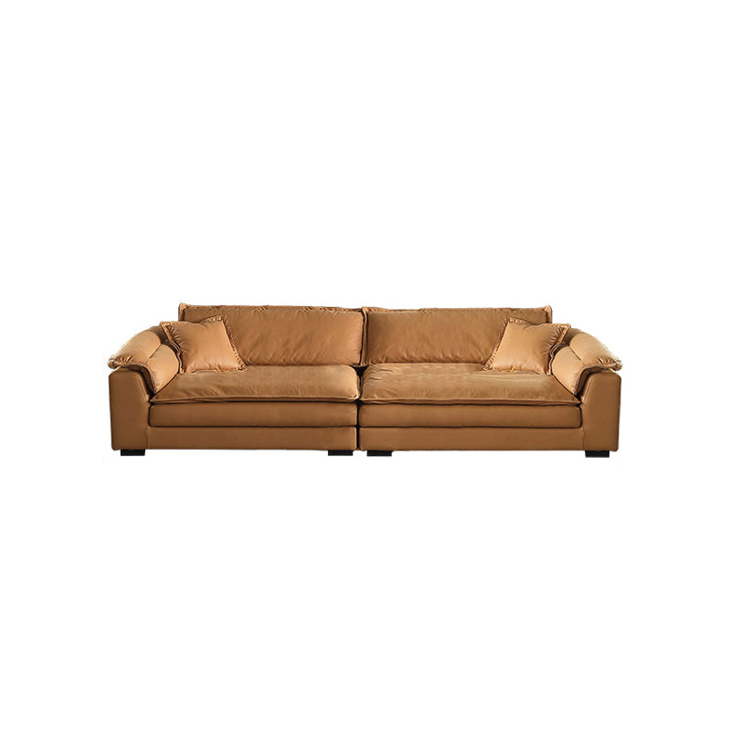 Faux Leather Modern Cushions Sofa 30.7" H Pillow Top Arm Sofa & Chaise Clearhalo 'furn' 'furn_sectionals' 'Furniture' 'furniture_sectionals' 'Living Room Furniture' 'Sectionals' 5039665