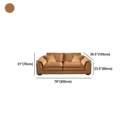 Faux Leather Modern Cushions Sofa 30.7" H Pillow Top Arm Sofa & Chaise Clearhalo 'furn' 'furn_sectionals' 'Furniture' 'furniture_sectionals' 'Living Room Furniture' 'Sectionals' 5039667