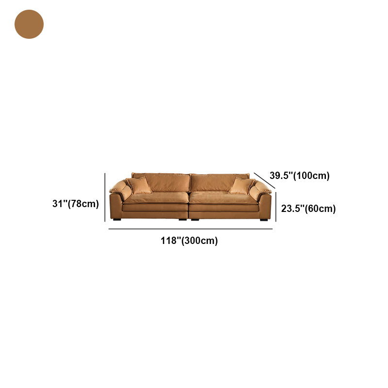 Faux Leather Modern Cushions Sofa 30.7" H Pillow Top Arm Sofa & Chaise Clearhalo 'furn' 'furn_sectionals' 'Furniture' 'furniture_sectionals' 'Living Room Furniture' 'Sectionals' 5039672