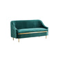 29.5"H Microsuede / Velvet Solid Color Sloped Arm Sofa for Living Room Clearhalo 'furn' 'furn_sofas' 'Furniture' 'furniture_sofas' 'Living Room Furniture' 'Sofa' 'sofas' 5039684
