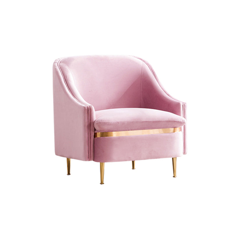 29.5"H Microsuede / Velvet Solid Color Sloped Arm Sofa for Living Room Clearhalo 'furn' 'furn_sofas' 'Furniture' 'furniture_sofas' 'Living Room Furniture' 'Sofa' 'sofas' 5039686