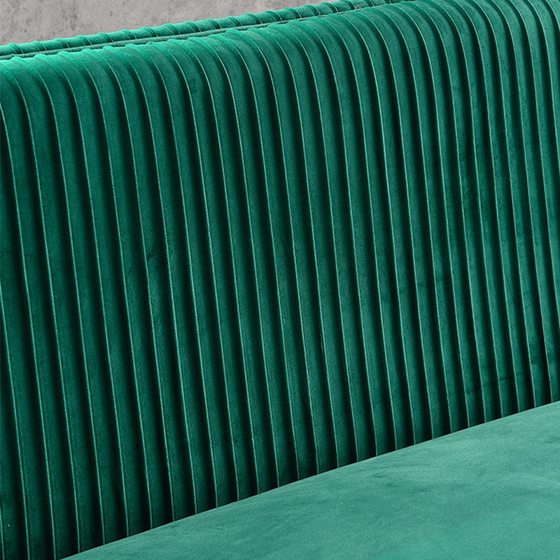 29.5"H Microsuede / Velvet Solid Color Sloped Arm Sofa for Living Room Clearhalo 'furn' 'furn_sofas' 'Furniture' 'furniture_sofas' 'Living Room Furniture' 'Sofa' 'sofas' 5039692