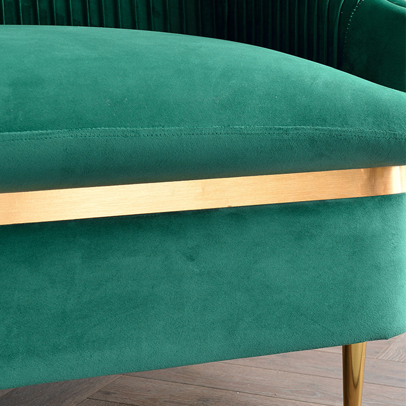 29.5"H Microsuede / Velvet Solid Color Sloped Arm Sofa for Living Room Clearhalo 'furn' 'furn_sofas' 'Furniture' 'furniture_sofas' 'Living Room Furniture' 'Sofa' 'sofas' 5039693