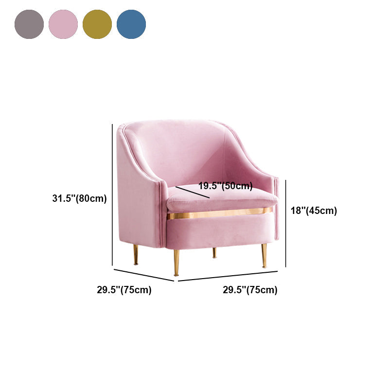 29.5"H Microsuede / Velvet Solid Color Sloped Arm Sofa for Living Room Clearhalo 'furn' 'furn_sofas' 'Furniture' 'furniture_sofas' 'Living Room Furniture' 'Sofa' 'sofas' 5039697