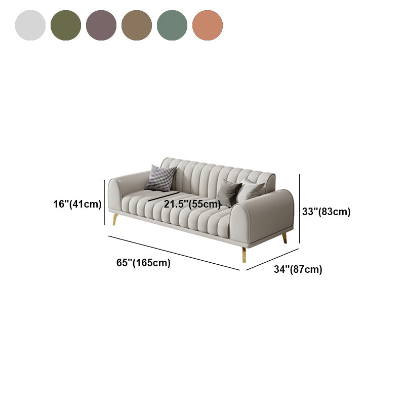 Modern Rolled Arm Sofa Standard Sofa with Sewn Pillow Back for Living Room Clearhalo 'Furniture' 'furniture_sofas' 'Living Room Furniture' 'Sofa' 'sofas' 5039740