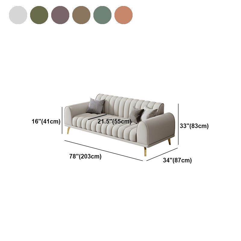 Modern Rolled Arm Sofa Standard Sofa with Sewn Pillow Back for Living Room Clearhalo 'Furniture' 'furniture_sofas' 'Living Room Furniture' 'Sofa' 'sofas' 5039741