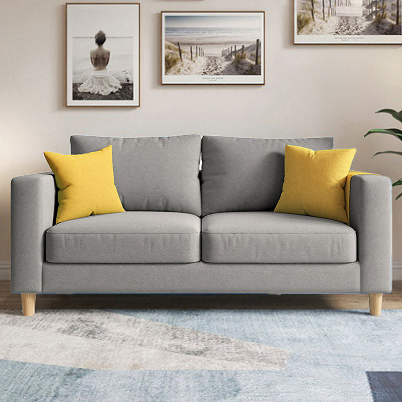 Linen Contemporary Square Arm Sofa Standard Sofa with Slipcovered for Living Room Clearhalo 'furn' 'furn_sofas' 'Furniture' 'furniture_sofas' 'Living Room Furniture' 'Sofa' 'sofas' 5039771