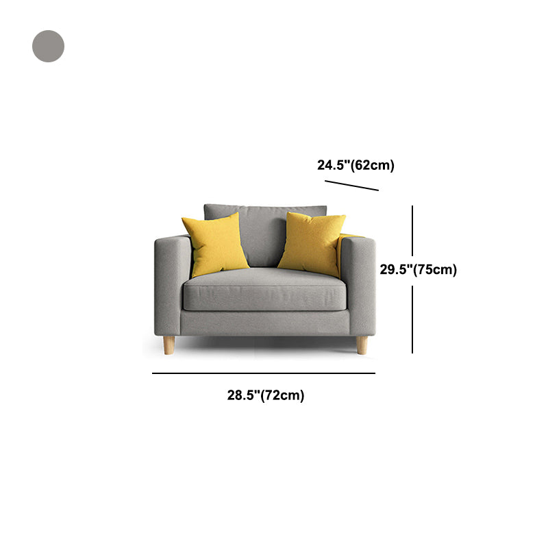 Linen Contemporary Square Arm Sofa Standard Sofa with Slipcovered for Living Room Clearhalo 'furn' 'furn_sofas' 'Furniture' 'furniture_sofas' 'Living Room Furniture' 'Sofa' 'sofas' 5039781