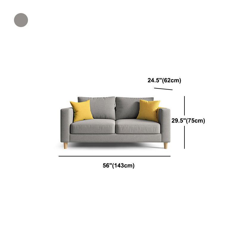 Linen Contemporary Square Arm Sofa Standard Sofa with Slipcovered for Living Room Clearhalo 'furn' 'furn_sofas' 'Furniture' 'furniture_sofas' 'Living Room Furniture' 'Sofa' 'sofas' 5039782