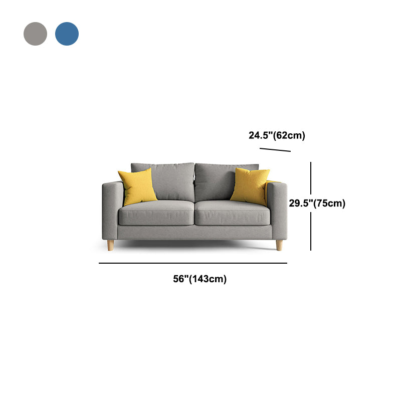 Linen Contemporary Square Arm Sofa Standard Sofa with Slipcovered for Living Room Clearhalo 'furn' 'furn_sofas' 'Furniture' 'furniture_sofas' 'Living Room Furniture' 'Sofa' 'sofas' 5039785