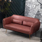 Faux Leather Sofa 55.11" W x 29.92" D x 31.10" H Flared Arm Sofa for Living Room Red Faux Leather Clearhalo 'furn' 'furn_sofas' 'Furniture' 'furniture_sofas' 'Living Room Furniture' 'Sofa' 'sofas' 5039790