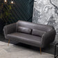 Faux Leather Sofa 55.11" W x 29.92" D x 31.10" H Flared Arm Sofa for Living Room Grey Faux Leather Clearhalo 'furn' 'furn_sofas' 'Furniture' 'furniture_sofas' 'Living Room Furniture' 'Sofa' 'sofas' 5039792