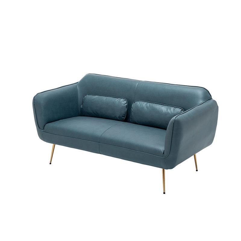 Faux Leather Sofa 55.11" W x 29.92" D x 31.10" H Flared Arm Sofa for Living Room Clearhalo 'furn' 'furn_sofas' 'Furniture' 'furniture_sofas' 'Living Room Furniture' 'Sofa' 'sofas' 5039794