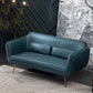 Faux Leather Sofa 55.11" W x 29.92" D x 31.10" H Flared Arm Sofa for Living Room Blackish Green Faux Leather Clearhalo 'furn' 'furn_sofas' 'Furniture' 'furniture_sofas' 'Living Room Furniture' 'Sofa' 'sofas' 5039796