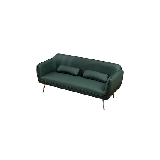 Faux Leather Sofa 55.11" W x 29.92" D x 31.10" H Flared Arm Sofa for Living Room Clearhalo 'furn' 'furn_sofas' 'Furniture' 'furniture_sofas' 'Living Room Furniture' 'Sofa' 'sofas' 5039797