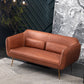 Faux Leather Sofa 55.11" W x 29.92" D x 31.10" H Flared Arm Sofa for Living Room Orange Faux Leather Clearhalo 'furn' 'furn_sofas' 'Furniture' 'furniture_sofas' 'Living Room Furniture' 'Sofa' 'sofas' 5039799