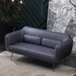 Faux Leather Sofa 55.11" W x 29.92" D x 31.10" H Flared Arm Sofa for Living Room Gray-Blue Faux Leather Clearhalo 'furn' 'furn_sofas' 'Furniture' 'furniture_sofas' 'Living Room Furniture' 'Sofa' 'sofas' 5039809
