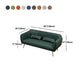 Faux Leather Sofa 55.11" W x 29.92" D x 31.10" H Flared Arm Sofa for Living Room Clearhalo 'furn' 'furn_sofas' 'Furniture' 'furniture_sofas' 'Living Room Furniture' 'Sofa' 'sofas' 5039811