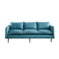 Faux Leather Storage Stationary Living Room Square Arm Standard Sofa 71"L x 32"W x 34"H Ocean Blue Clearhalo 'furn' 'furn_sofas' 'Furniture' 'furniture_sofas' 'Living Room Furniture' 'Sofa' 'sofas' 5039816