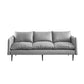 Faux Leather Storage Stationary Living Room Square Arm Standard Sofa Light Gray Clearhalo 'furn' 'furn_sofas' 'Furniture' 'furniture_sofas' 'Living Room Furniture' 'Sofa' 'sofas' 5039819